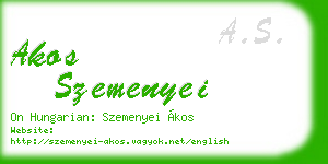 akos szemenyei business card